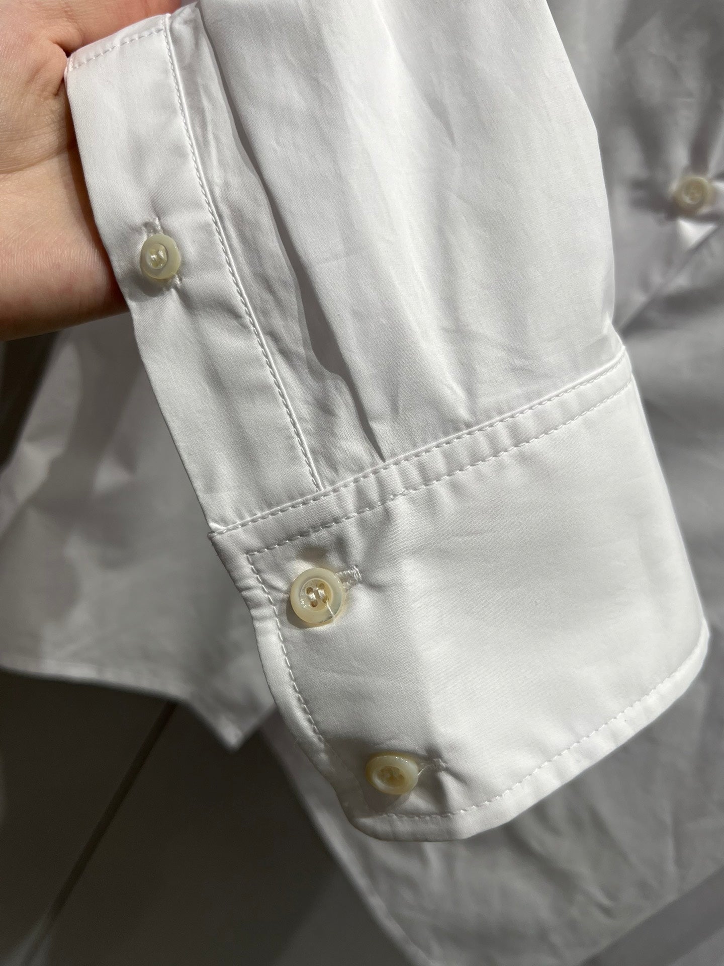 Prada Shirt with Diamond On the collar White Cotton 205898
