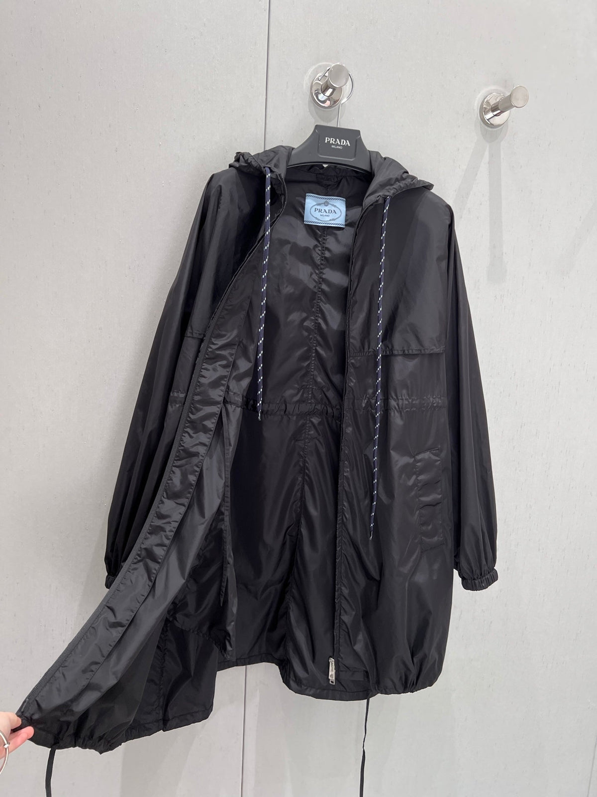 Prada 25 Windbreaker Jacket Black Re-Nylon 210923