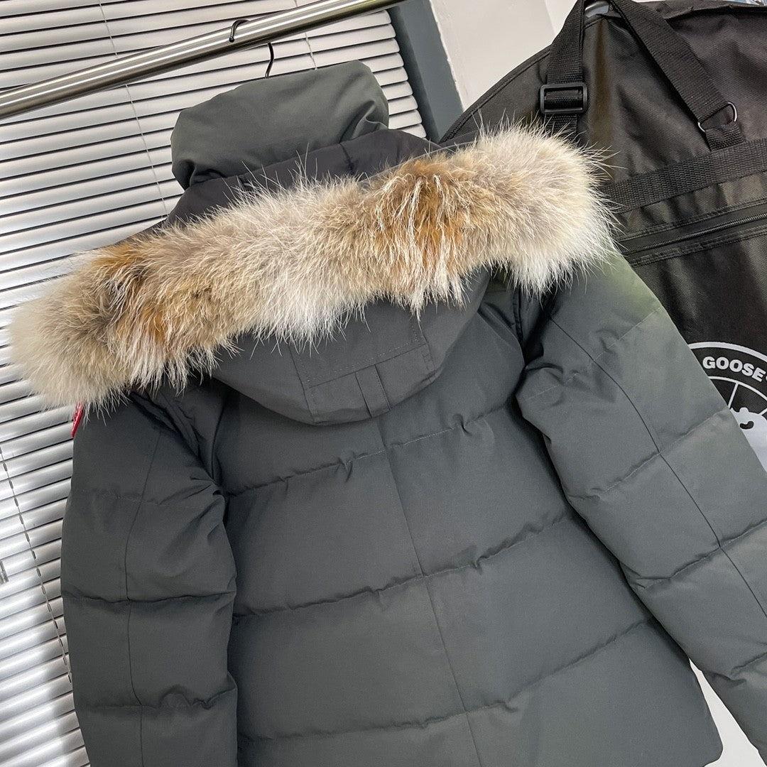 C. Goose Down Jacket Grey Polyester 0019