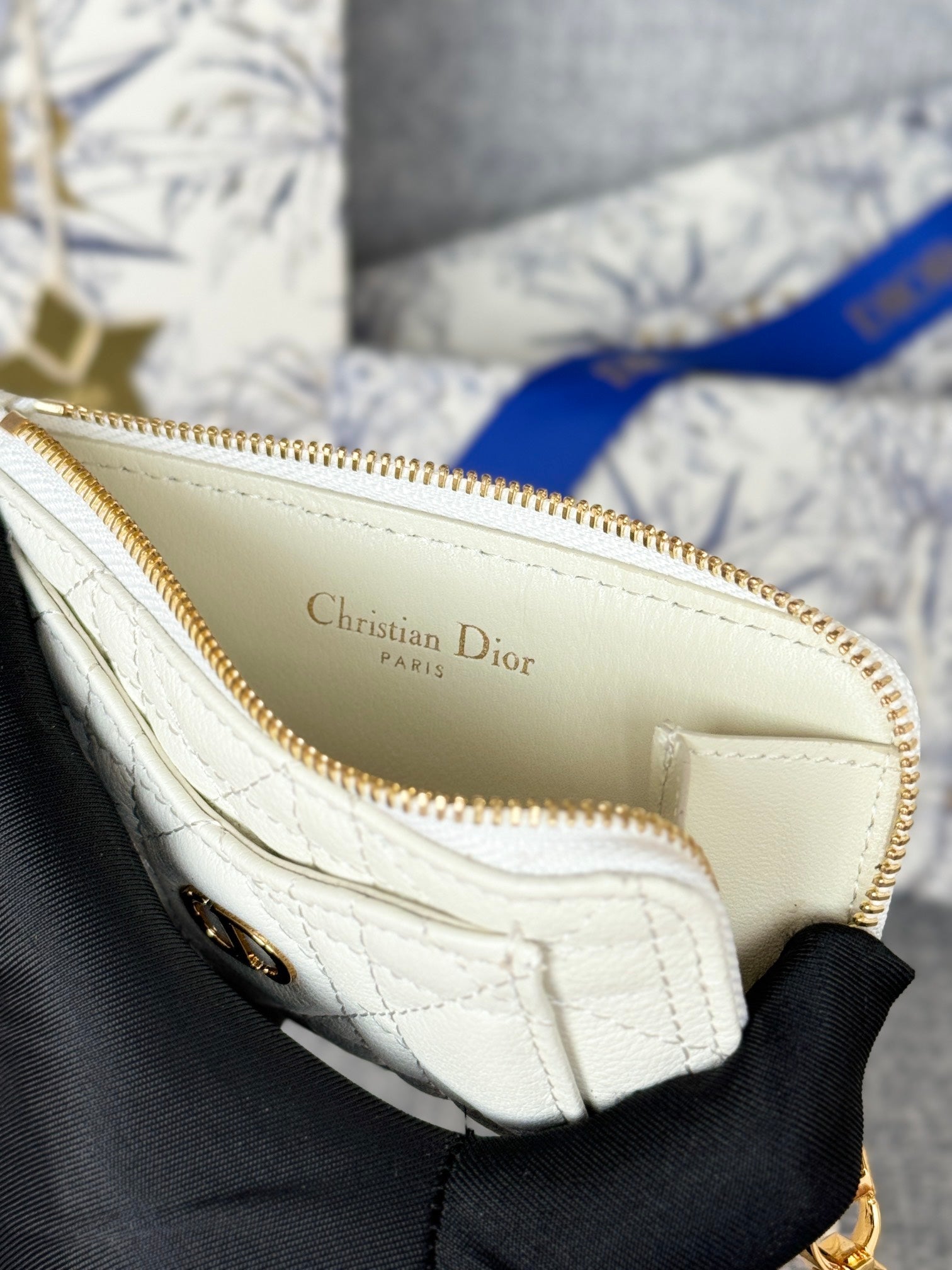 Dior 2026 Caro Five Slot Card Holder 13.5cm Lambskin