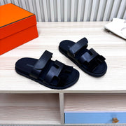 HM Chypre Sandal In Black Cowhide And Suede  968869