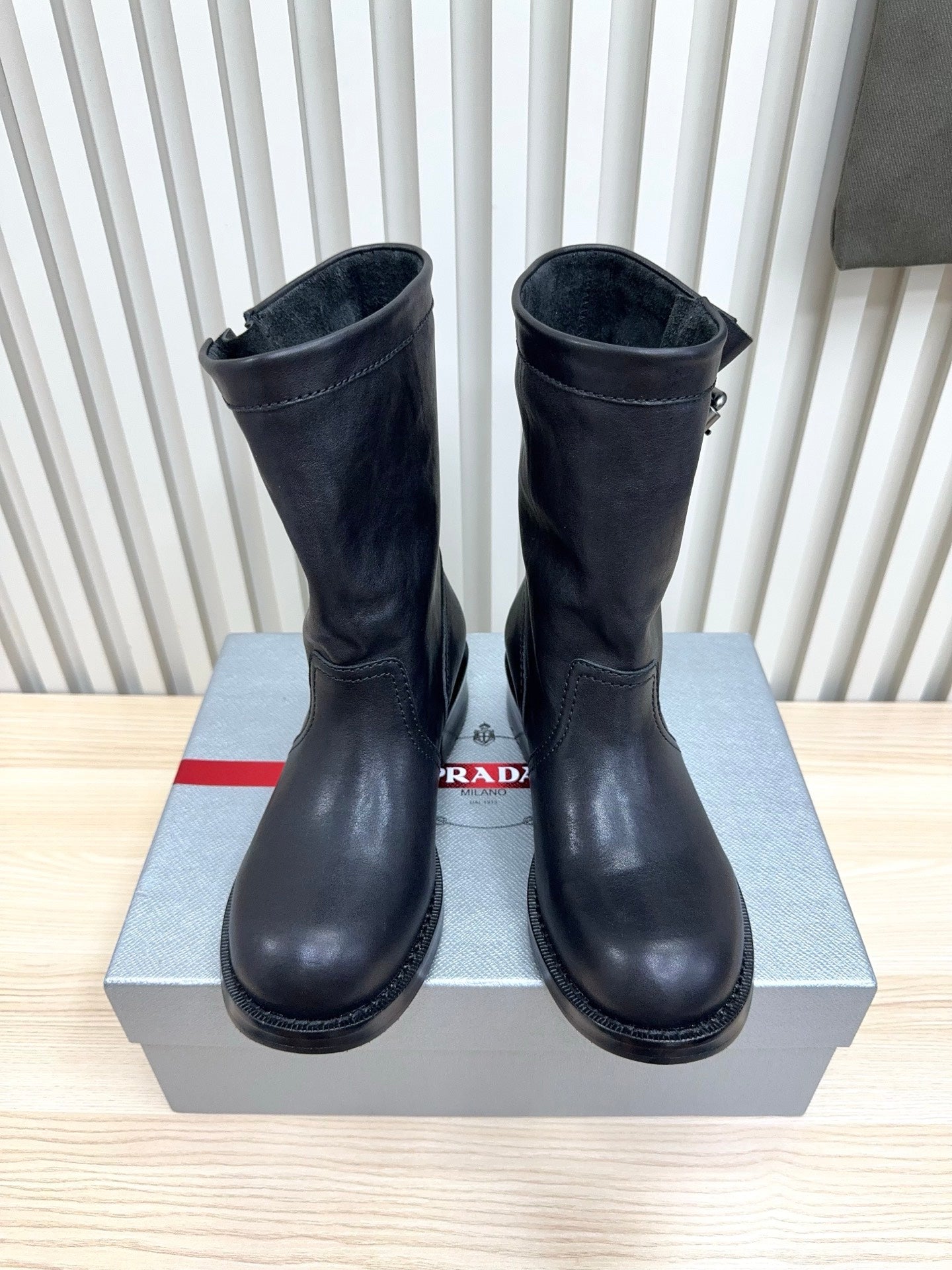 PRA Latest knight boots black sheepskin 443674