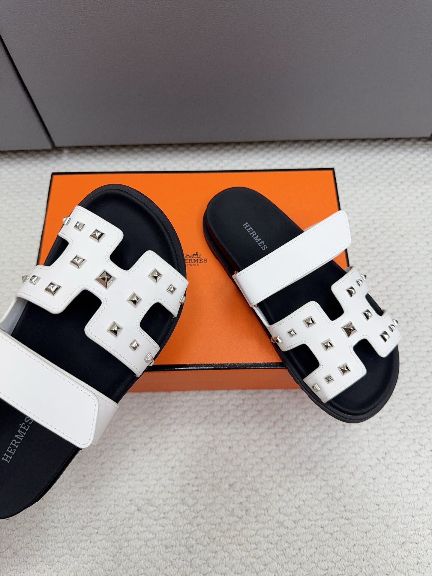 Hermes 2026 Chypre Sandal With Studs Cowhide 779049