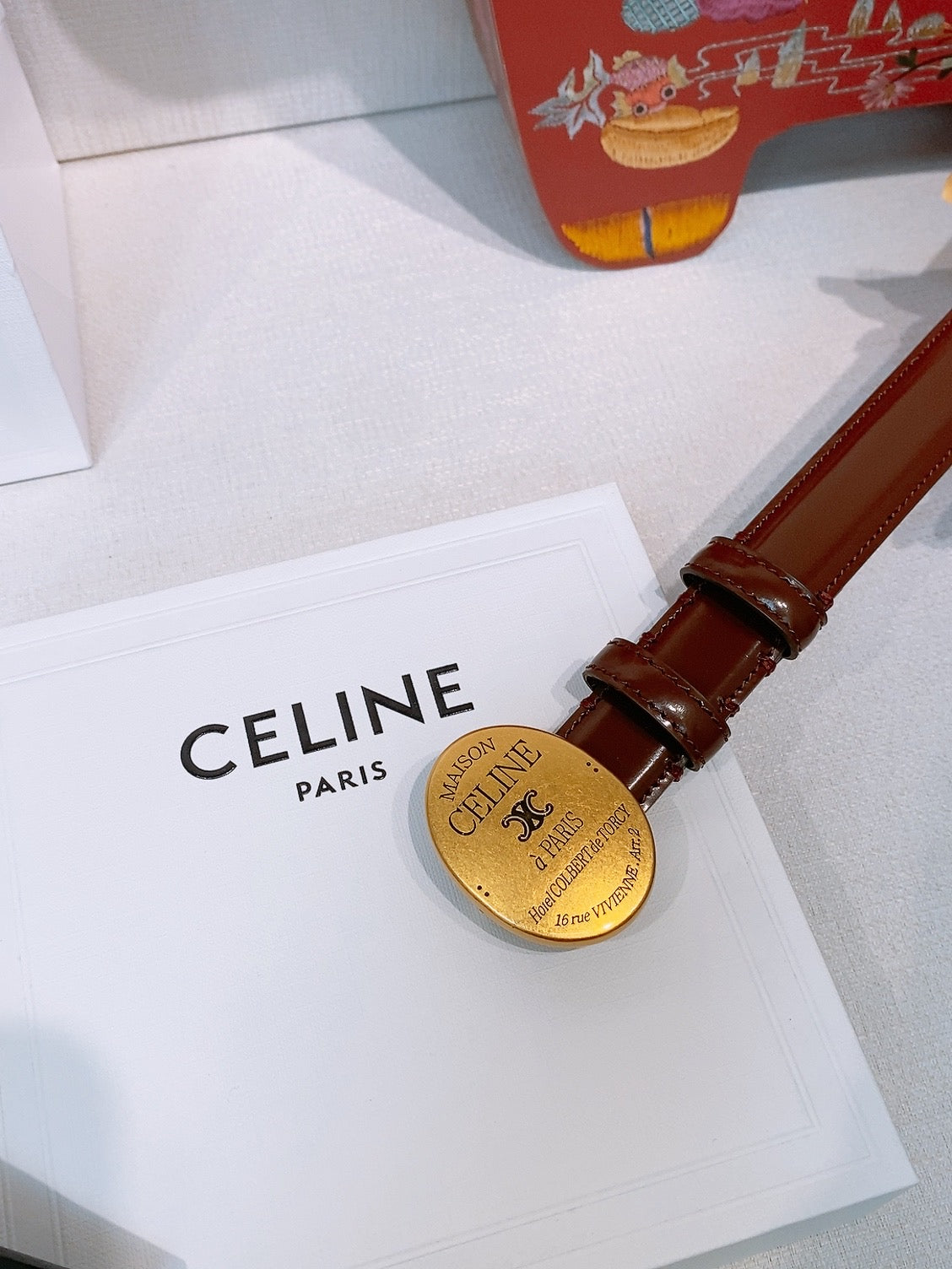 Celine 4.5cm Belt Buckle 2.5cm Width Leather 2