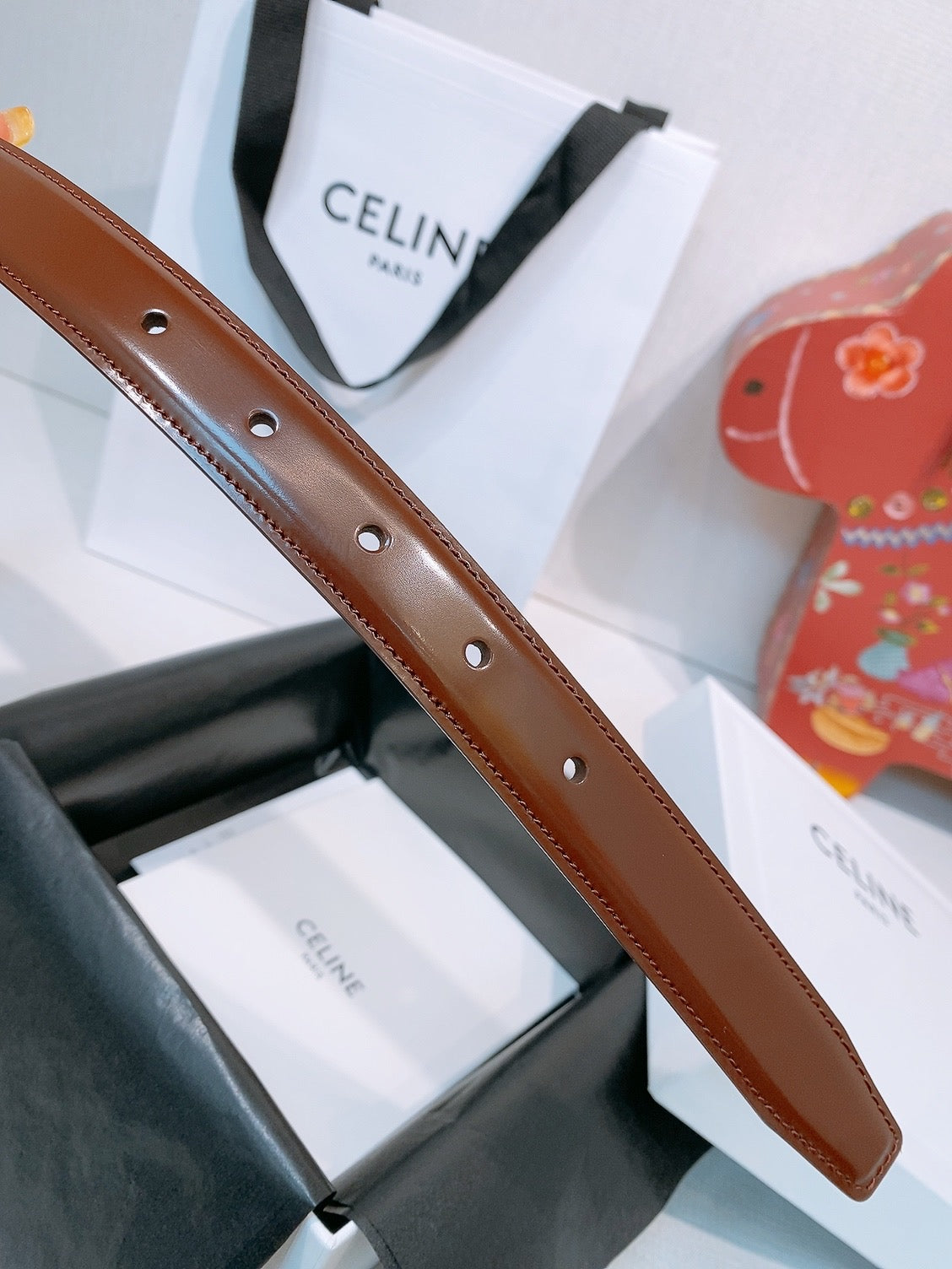 Celine 4.5cm Belt Buckle 2.5cm Width Leather 2