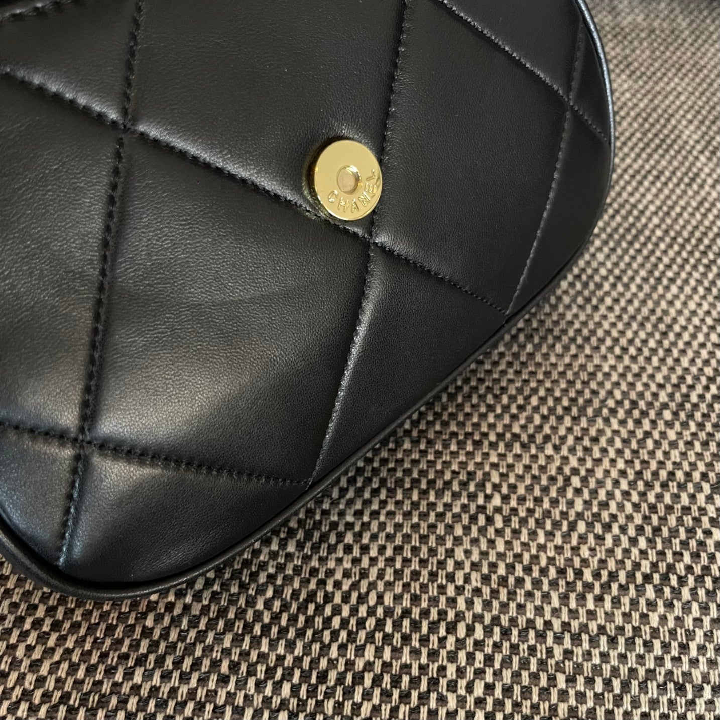 Chanel 2026 Matelasse Coco Mark Bag 22cm Black Lambskin