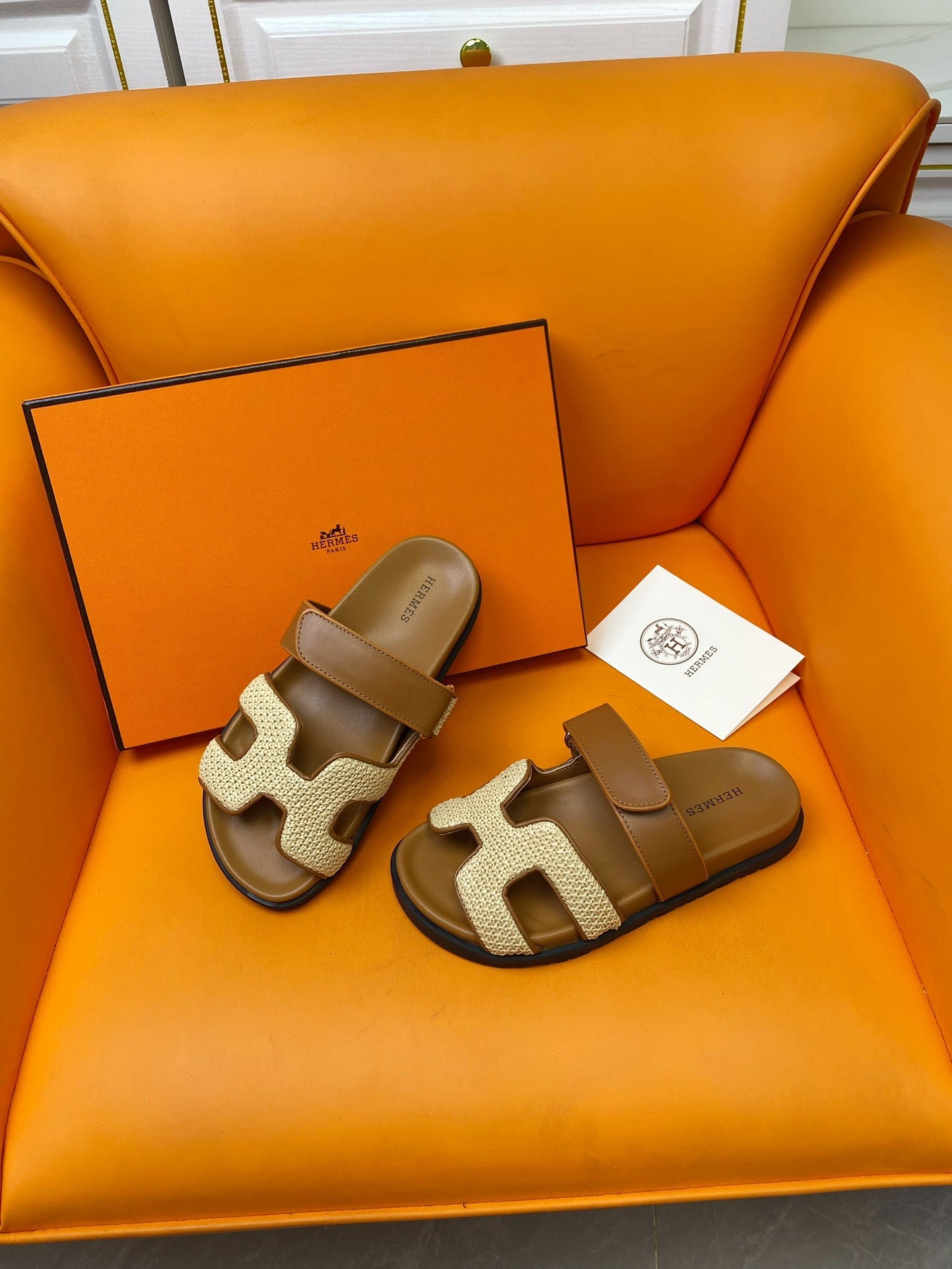 Hermes 2026 Chypre Sandal Canvas Leather 782240