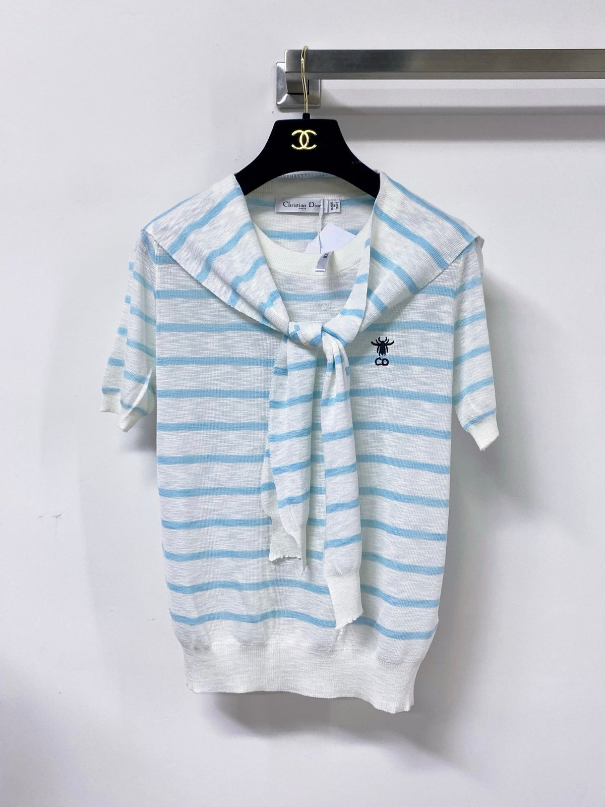 Dior 2026 Polo Shirt Featuring A Tie-neck Detail Acrylic 479903