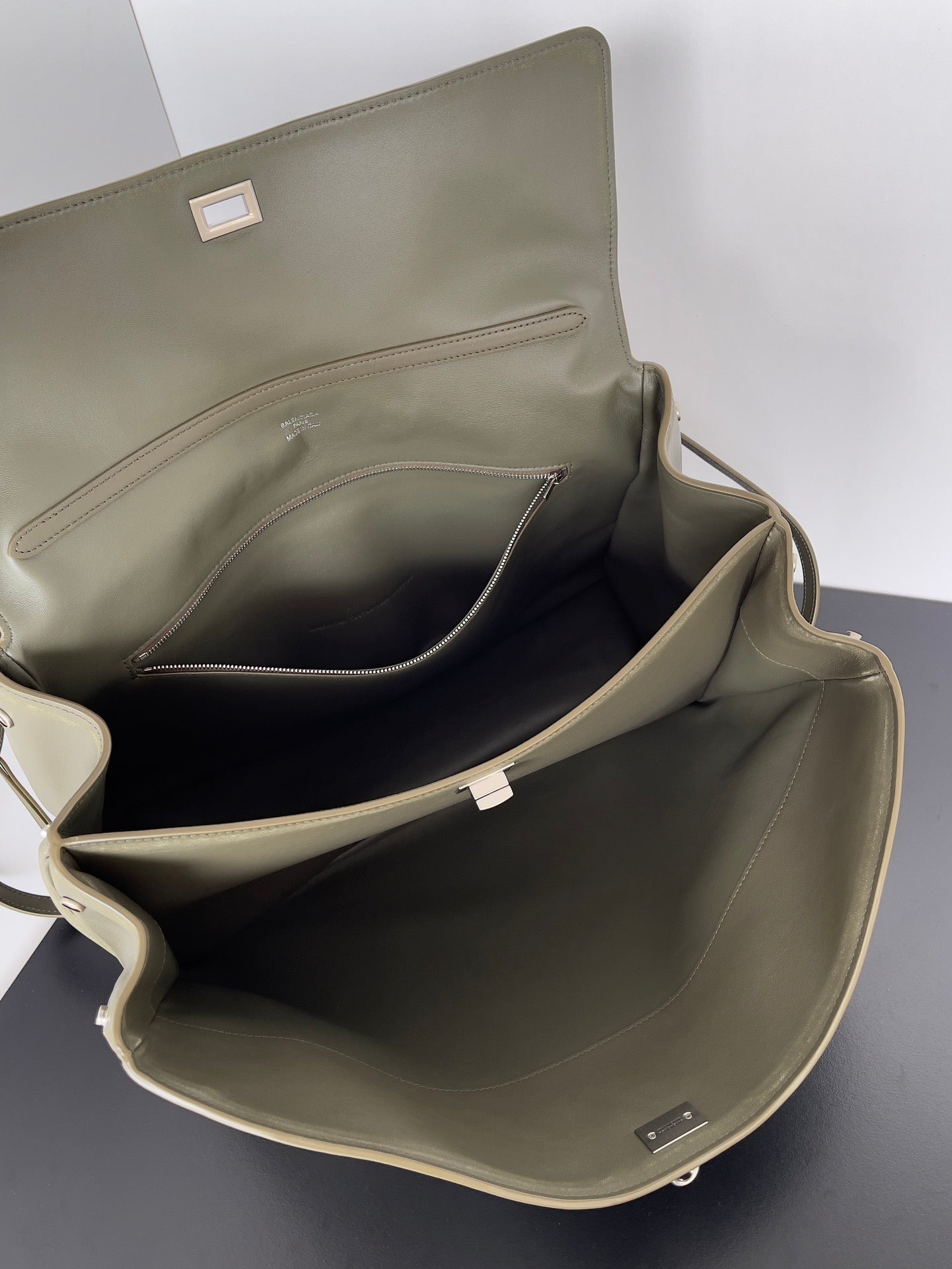 Balenciaga 2026 Rodeo Bag Olive Green Smooth Calfskin Silver Hardware