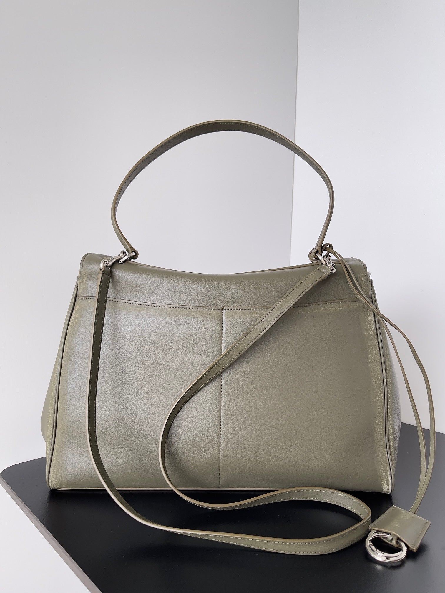 Balenciaga 2026 Rodeo Bag Olive Green Smooth Calfskin Silver Hardware
