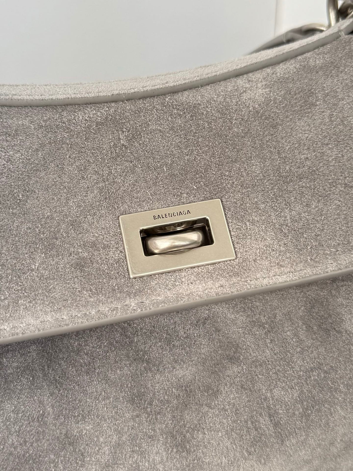 Balenciaga 2026 Rodeo Bag Silver Buckle Suede Leather