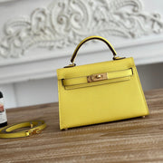 High-end Hermes 2026 Mini Kelly II 19cm Bag Epsom Leather 2