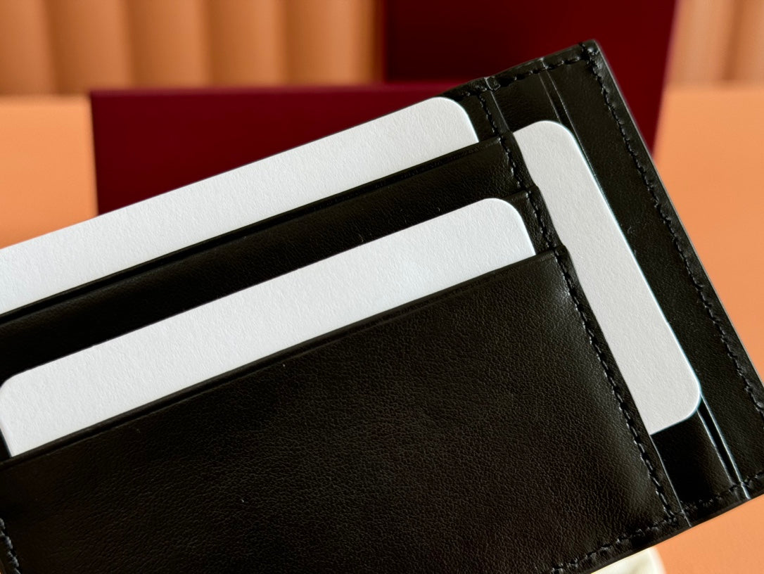 Gucci Card Wallet Grey mix Black Leather 248421