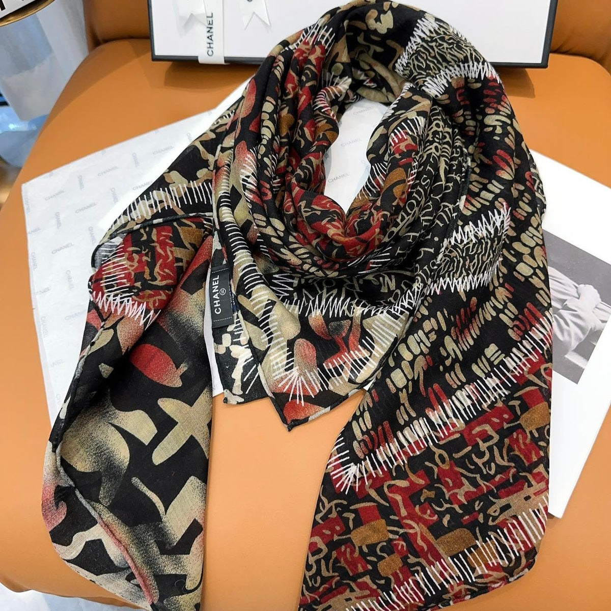 CC Square Scarf 140 CM In Colorful Cashmere 421294