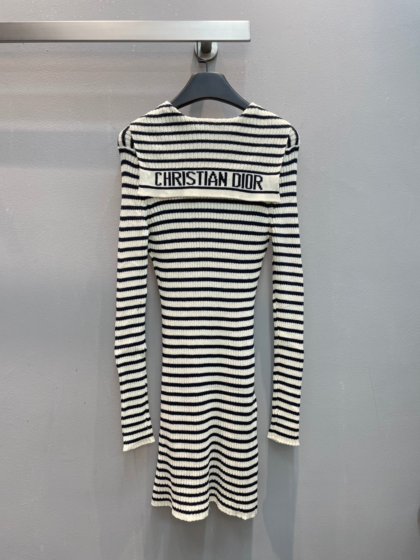 CD 25 Striped Sweater Dress Wool Mix Cotton