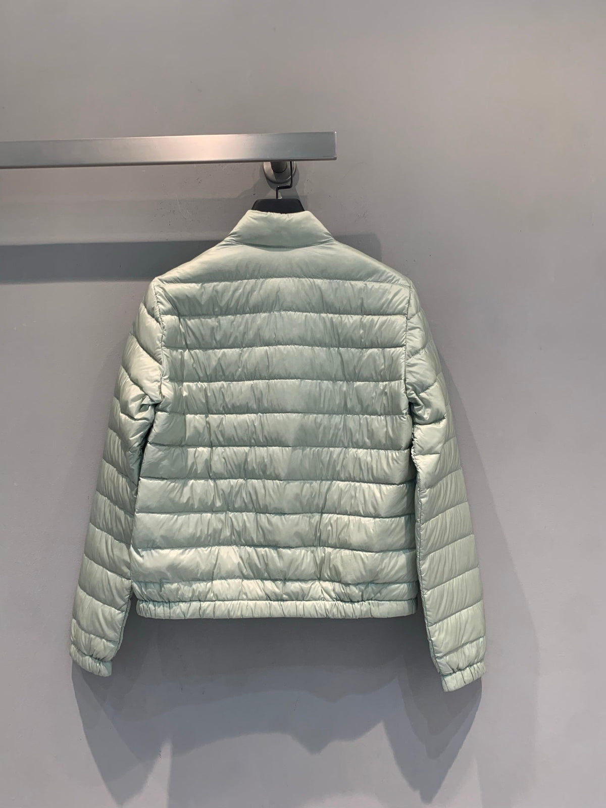 Moncler 2026 Lans Packable Short Down Light Green Jacket