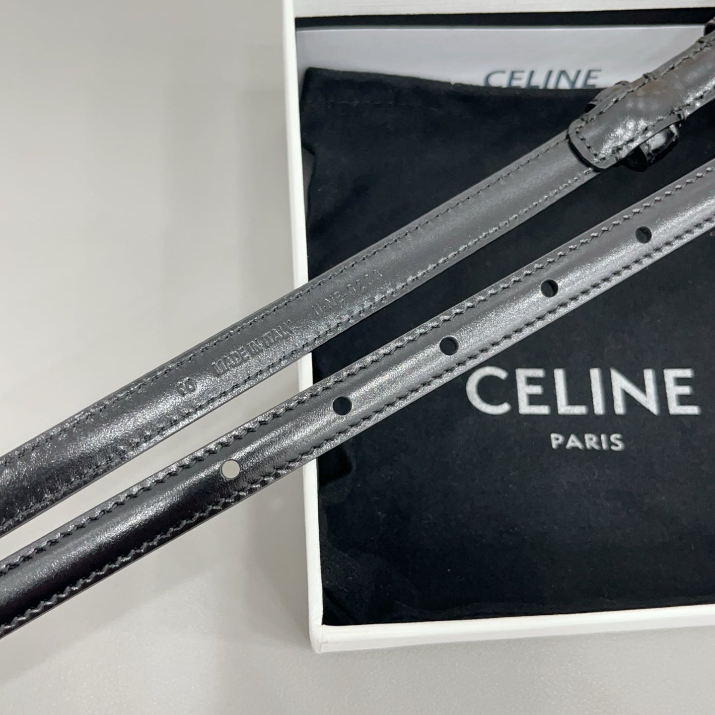 Celine 2026 Arc de Triomphe 13mm Leather Belt