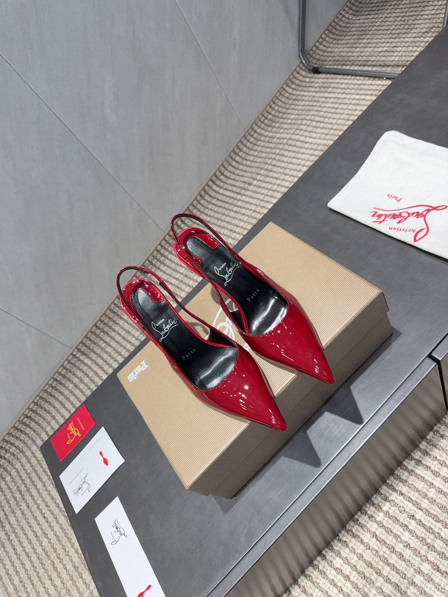 CL 2026 Kate Sling 100 Slingback Red Patent Leather 613984