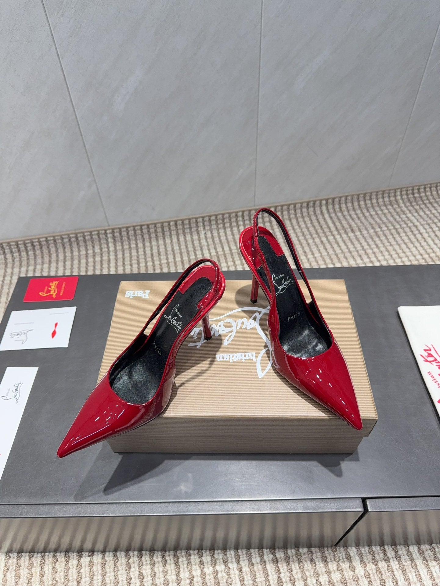 CL 2026 Kate Sling 100 Slingback Red Patent Leather 613984