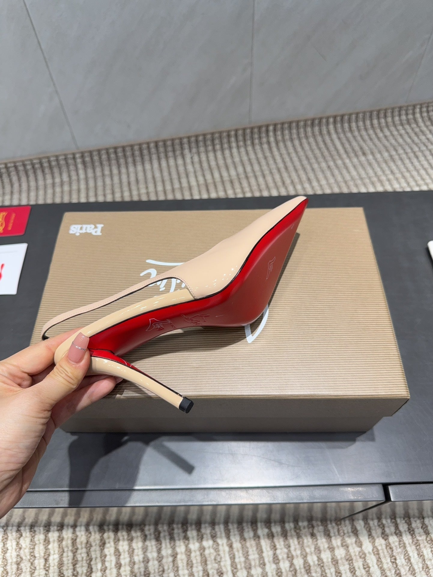 CL 2026 Kate Sling 100 Slingback Nude Patent Leather 613987