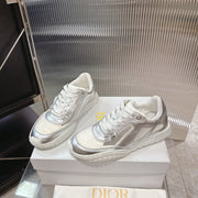 CD 26s Sneakers Silver Metallic White Suede Cowhide 683905