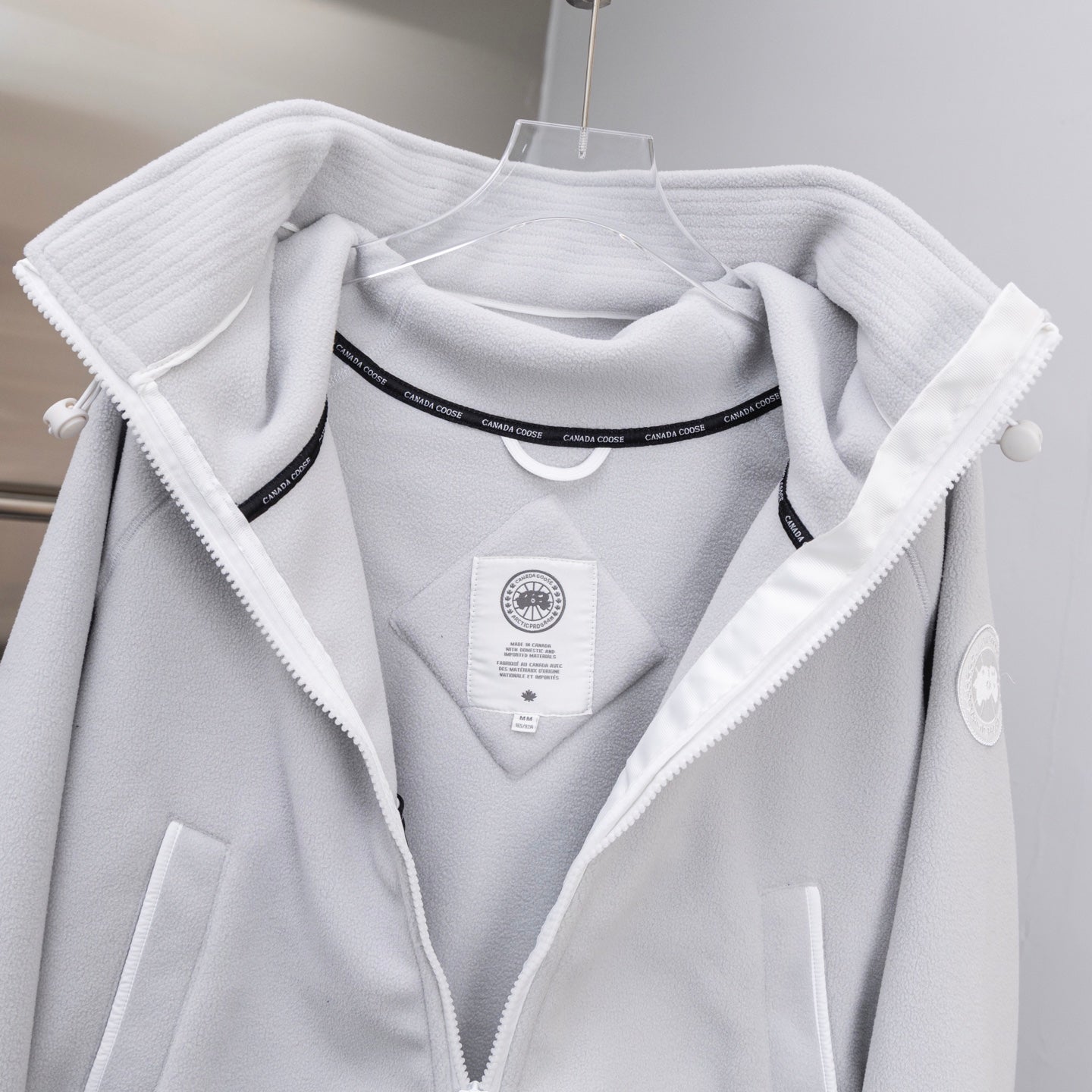 C. Goose Bomber Jacket Light Grey Lambswool 0015