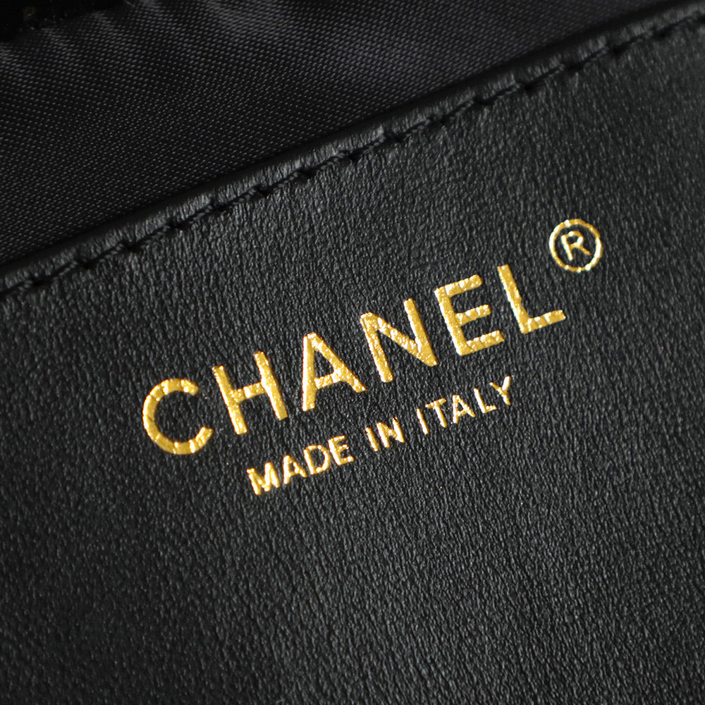 Chanel 2026 Chain Net Bag 42cm Black Gold Metal Velvet