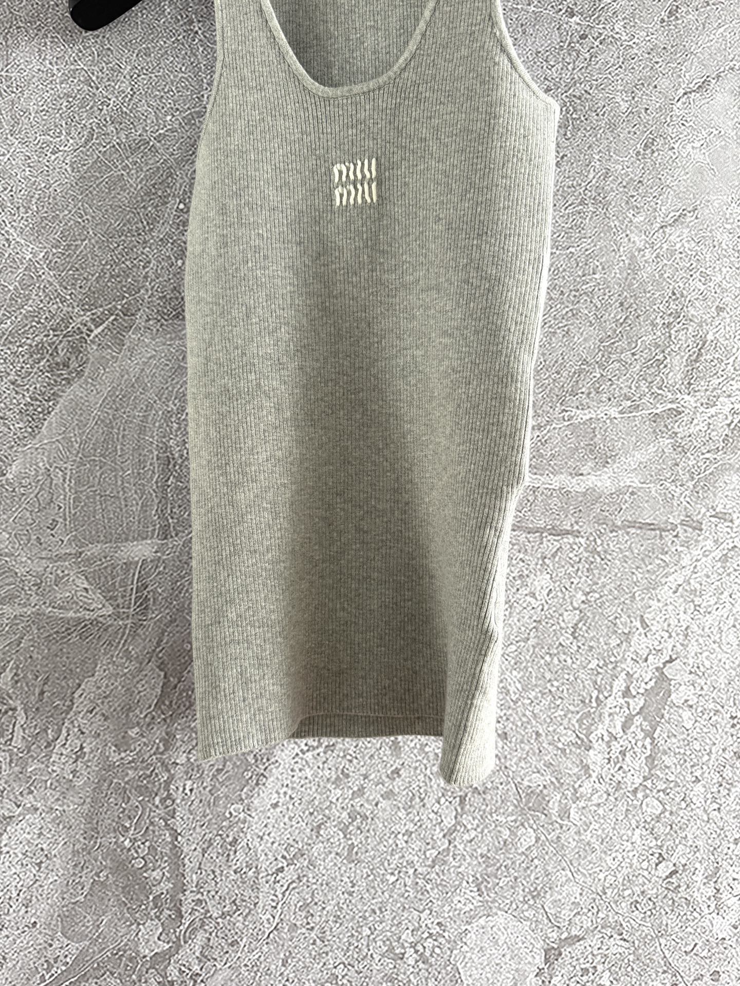 Miu Miu Vest Gray Cotton