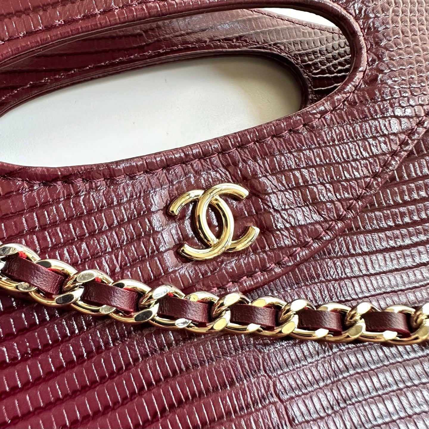 Chanel 2026 Lizard-Embossed Nano 31 Bag 20.5cm Calfskin