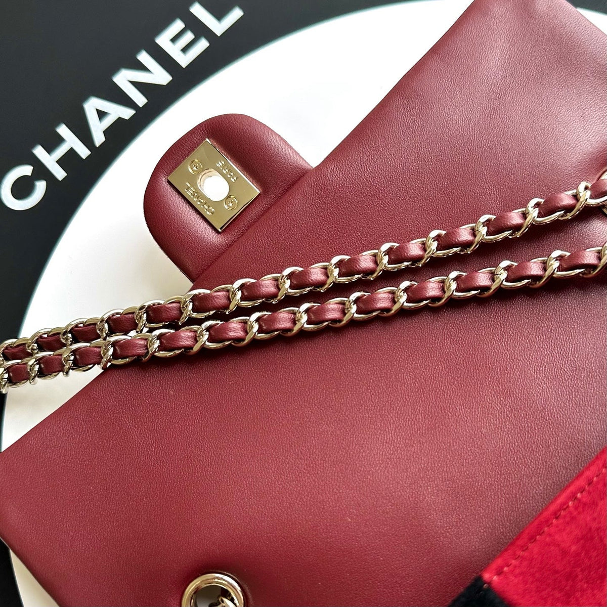 Chanel 2026 Flap Patchwork Bag 24.5cm Multicolors Suede Leather