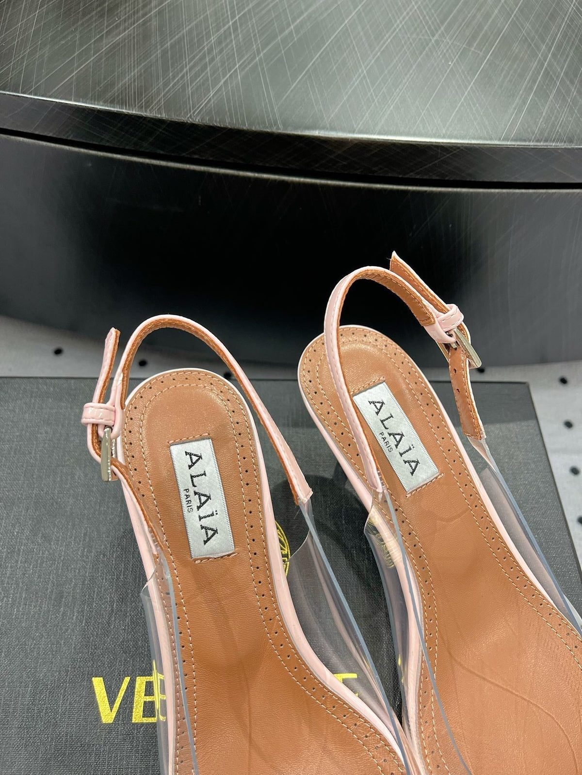 Alaila Le CÅ“ur Slingbacks 60mm In Light Pink Glossy Lambskin 954823