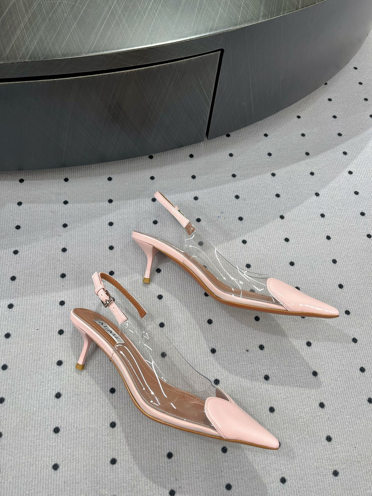 Alaila Le CÅ“ur Slingbacks 60mm In Light Pink Glossy Lambskin 954823