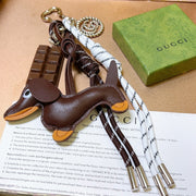 Gucci Brown Dog Charm
