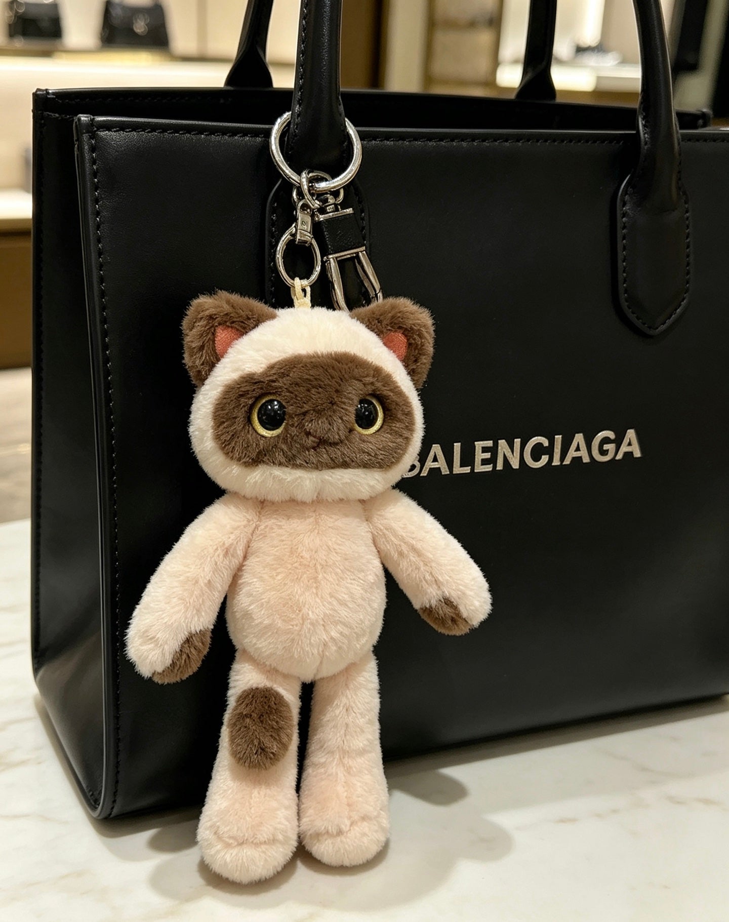 Balenciaga Plush Cat Charm