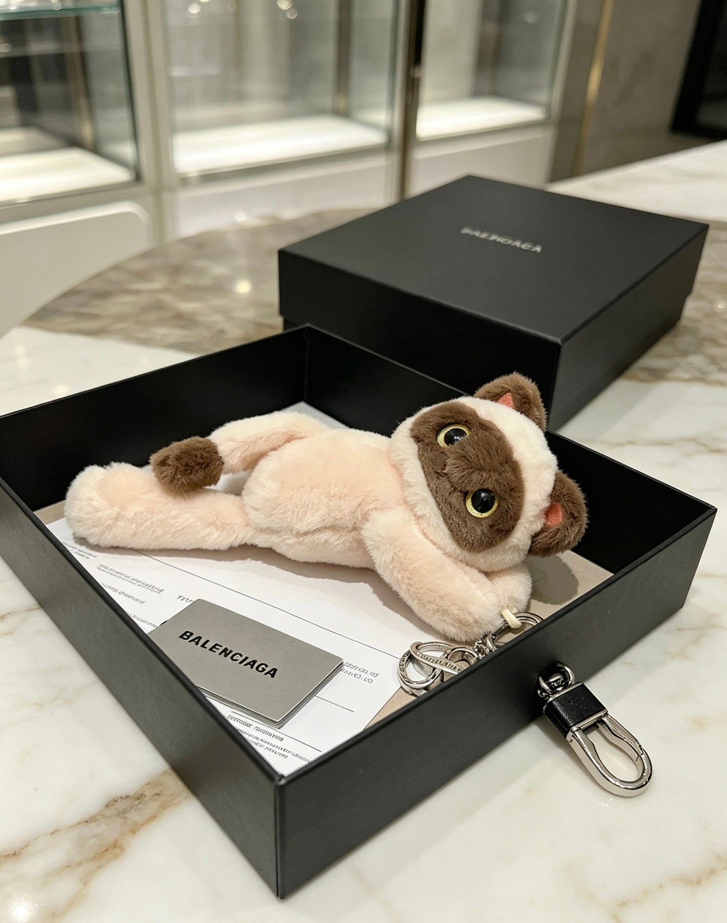 Balenciaga Plush Cat Charm