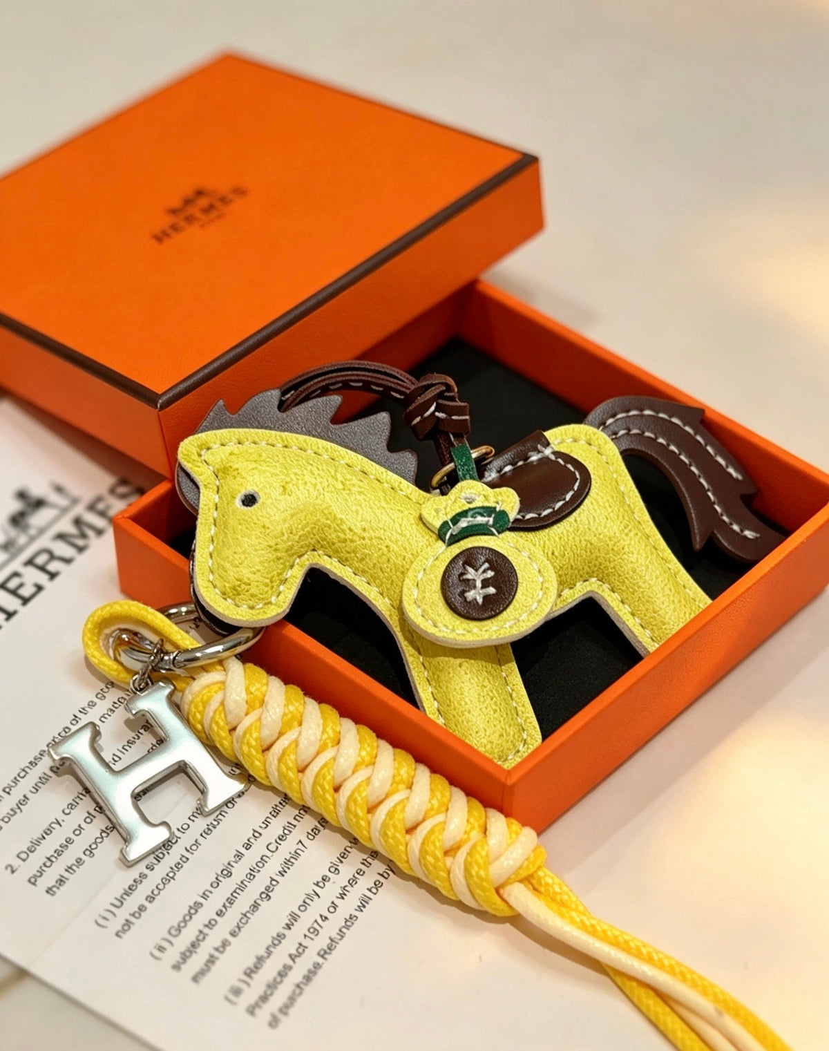 Hermes Yellow Horse Charm