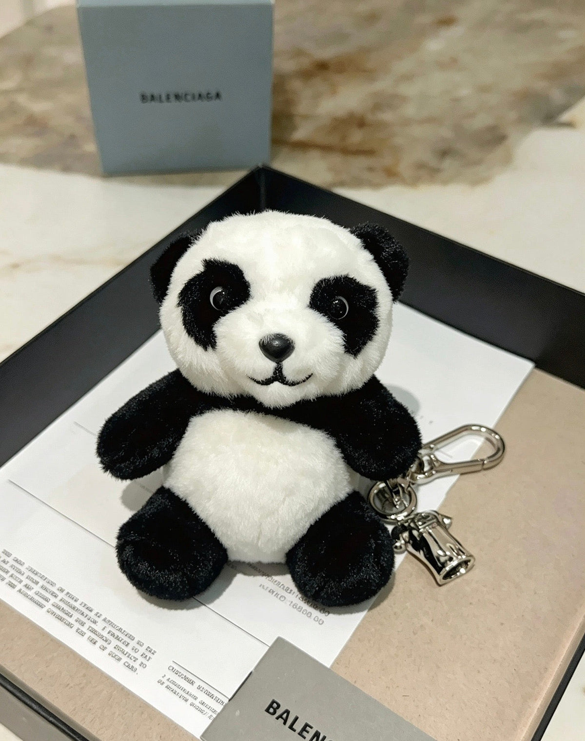 Balenciaga Black White Plush Panda Charm