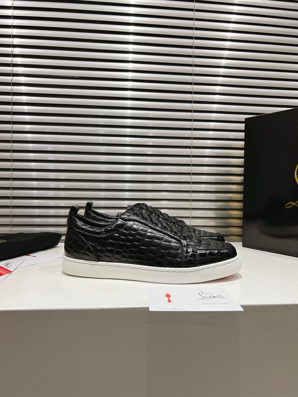 CL Rantulow Orlato Sneakers Black Alligator embossed calf leather 242413