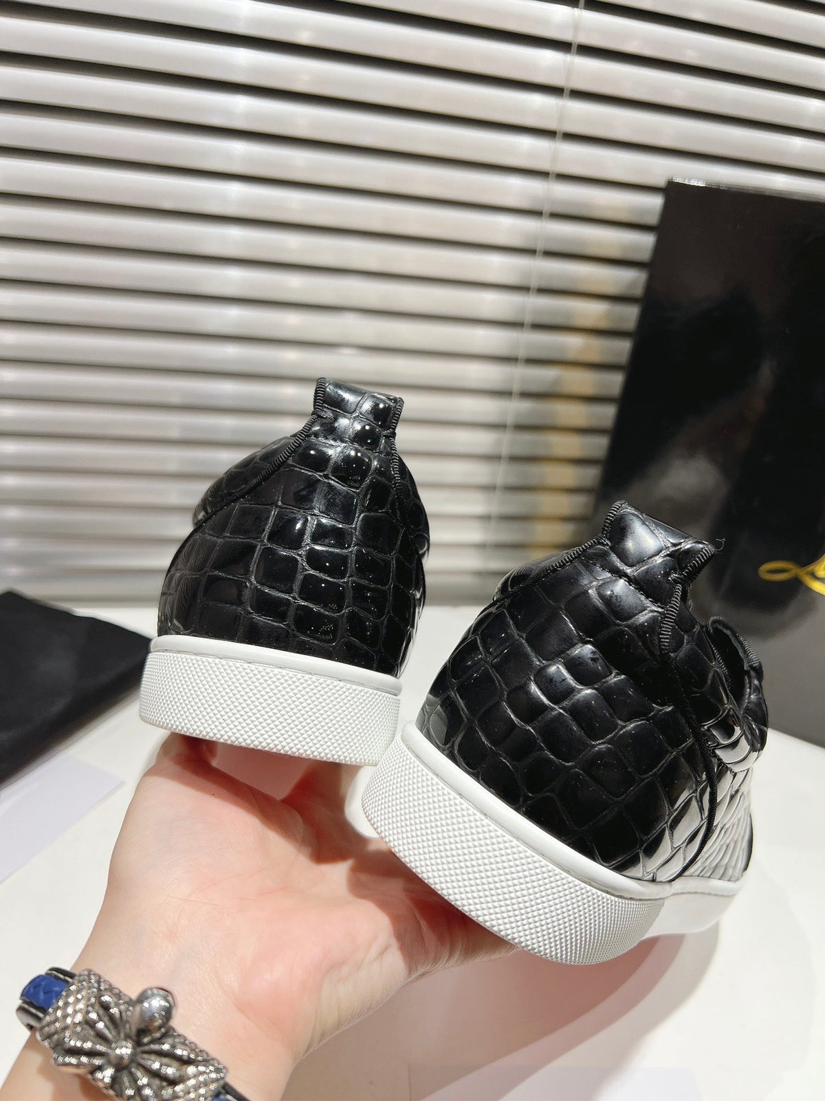 CL Rantulow Orlato Sneakers Black Alligator embossed calf leather 242413