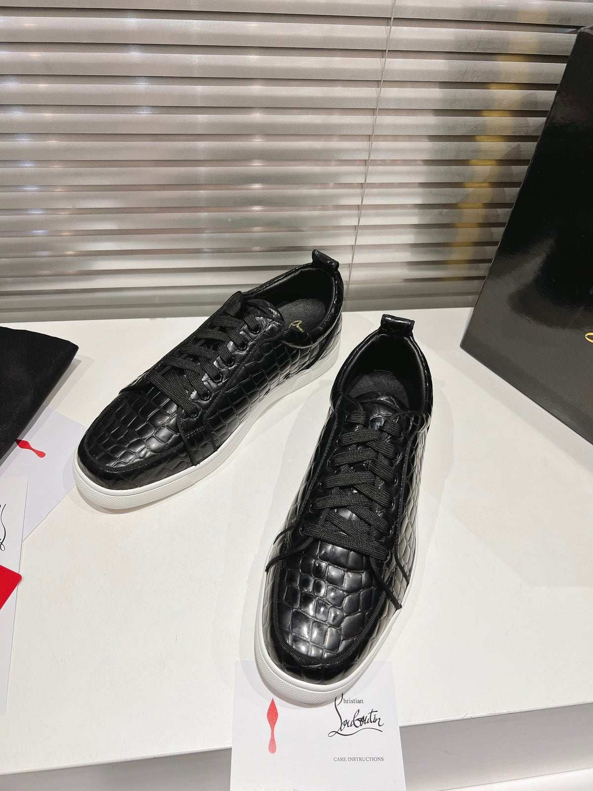 CL Rantulow Orlato Sneakers Black Alligator embossed calf leather 242413