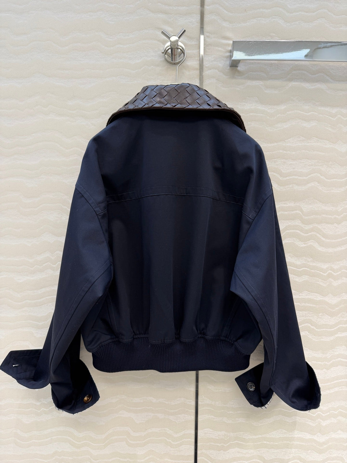 Bottega Veneta 2026 Bomber Jacket Cotton Leather 380138