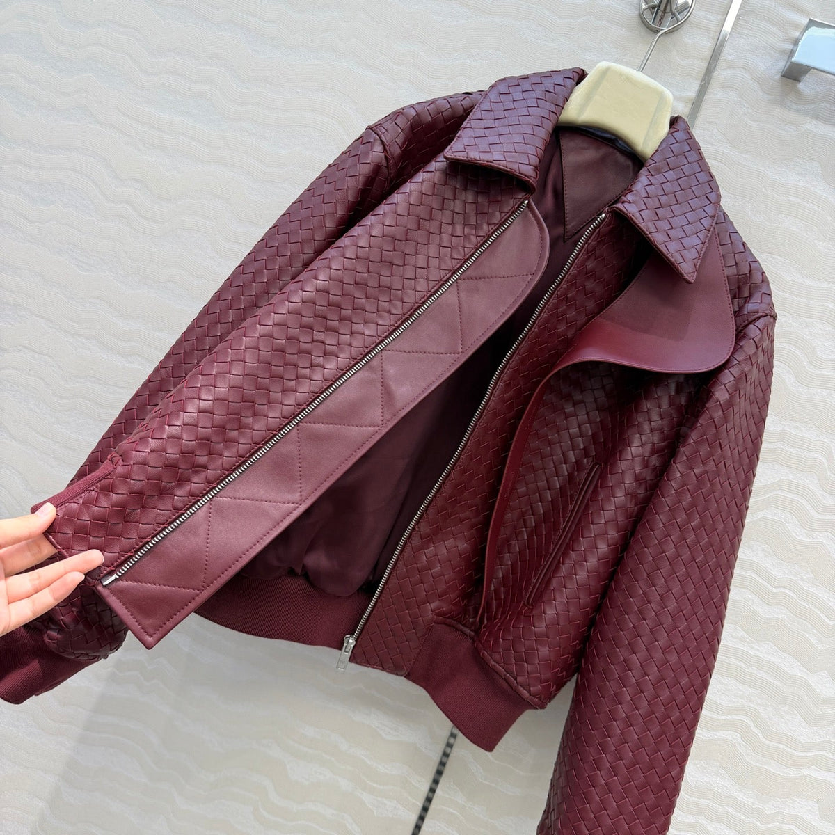 Bottega Veneta 2026 Intrecciato Jacket Leather 399858