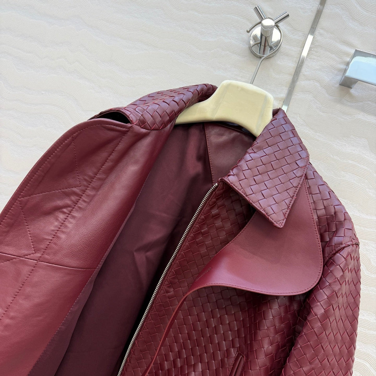 Bottega Veneta 2026 Intrecciato Jacket Leather 399858