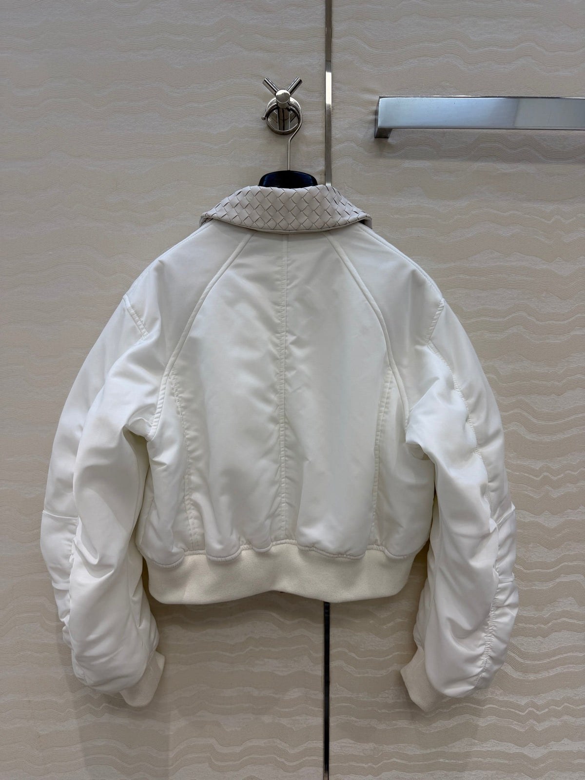 Bottega Veneta 2026 Intrecciato Jacket Cotton Leather 435633