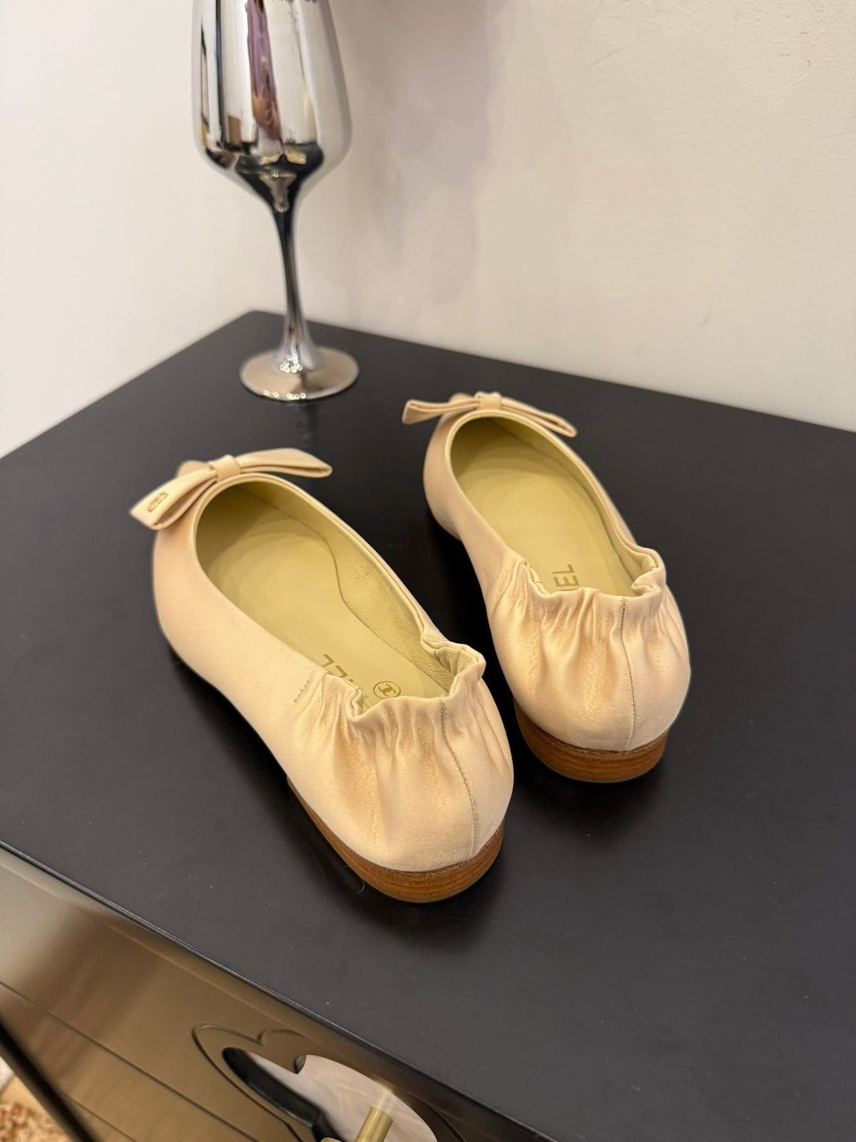 CC 25 Ballet Flats Beige Lamskin 330774