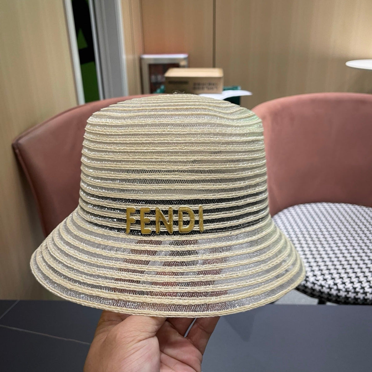 Fendi Mesh Bucket Hat 491789