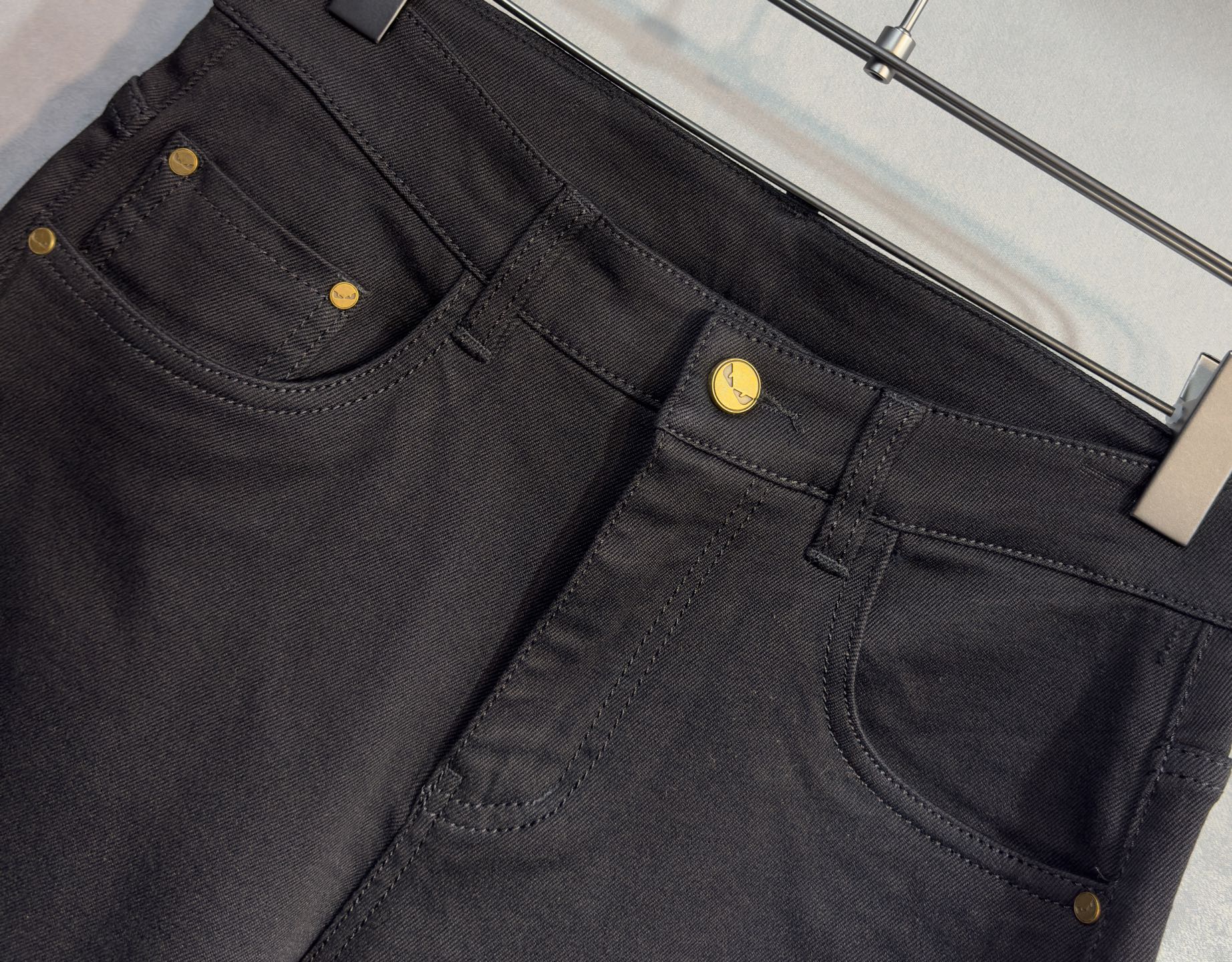 Fendi 2026 Men's Jeans Black Denim 737208