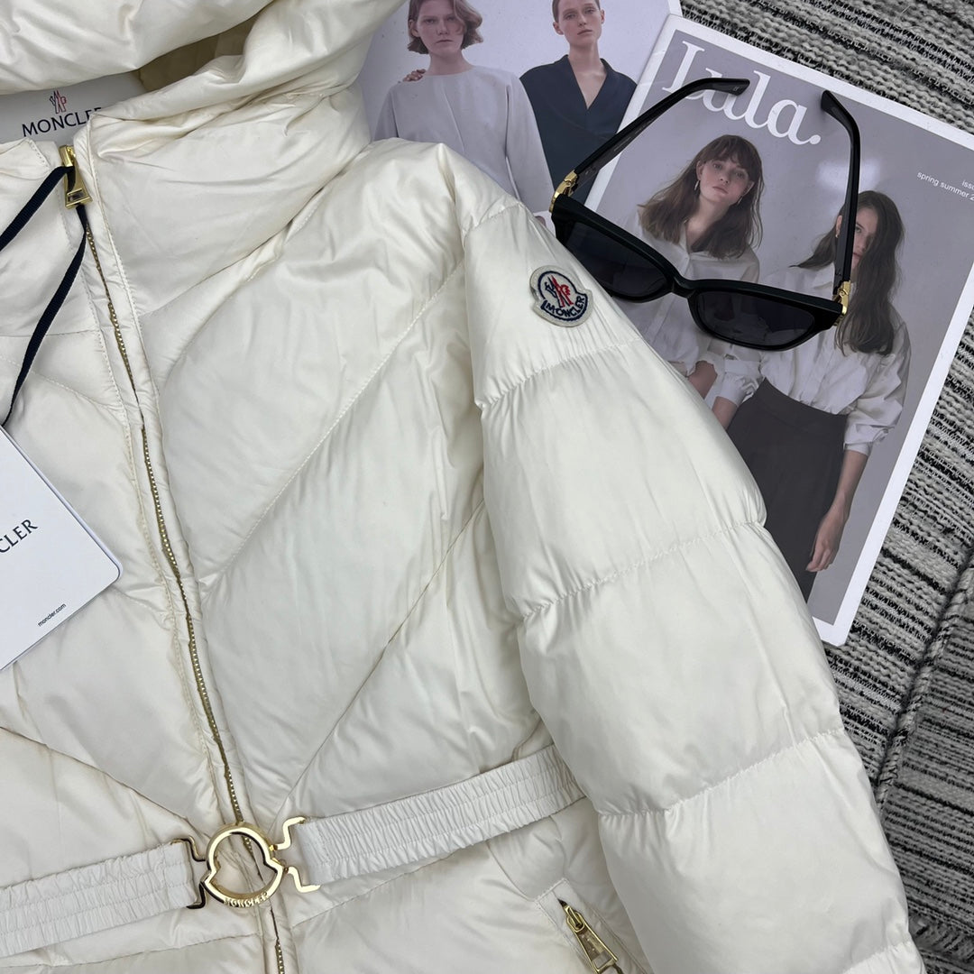 Moncler 2026 Brosse Diagonal-Quilted Hooded Jacket Down Polyester 260817
