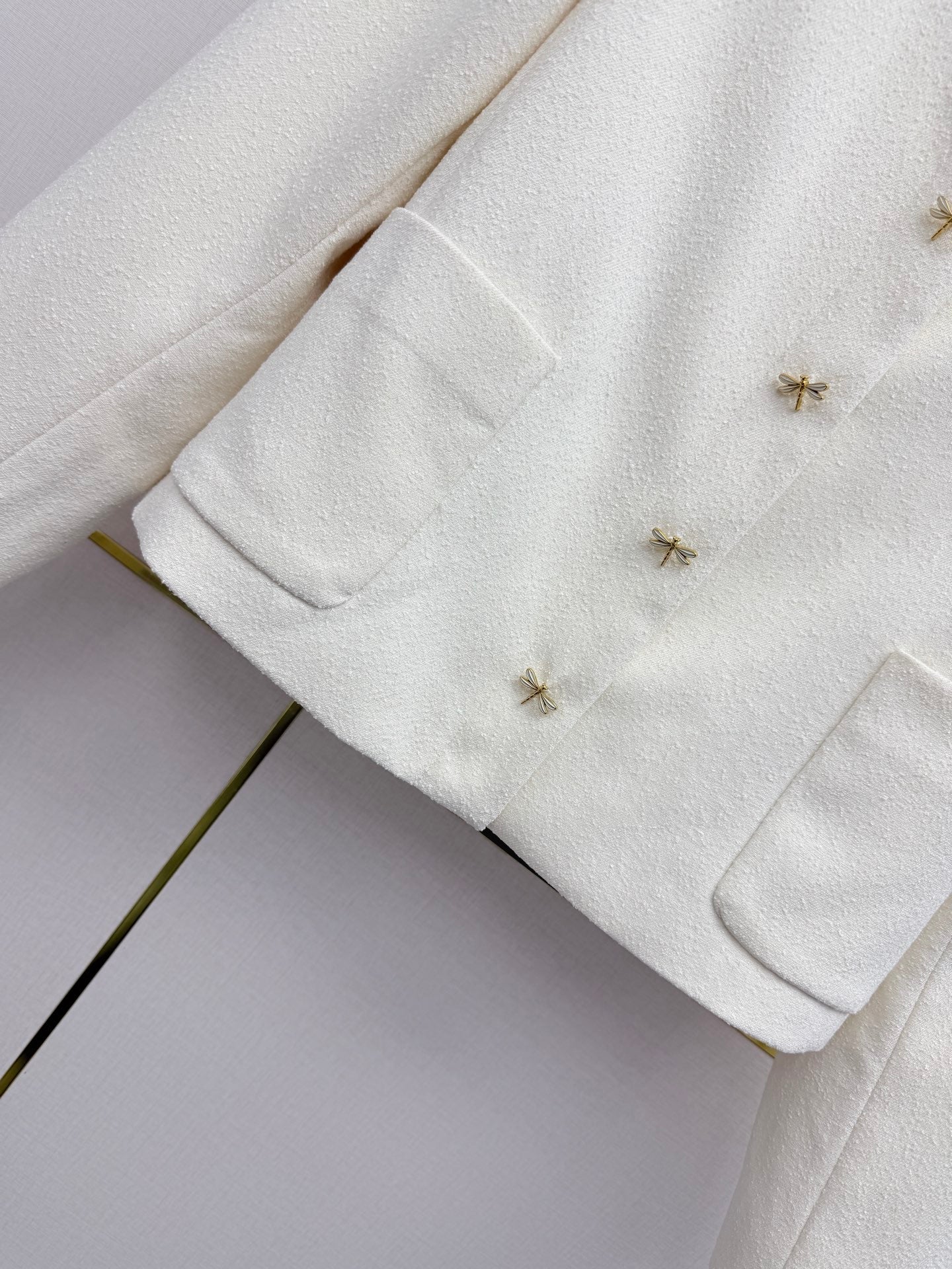 Dior 2026 Stand Collar Jacket White Wool 425720