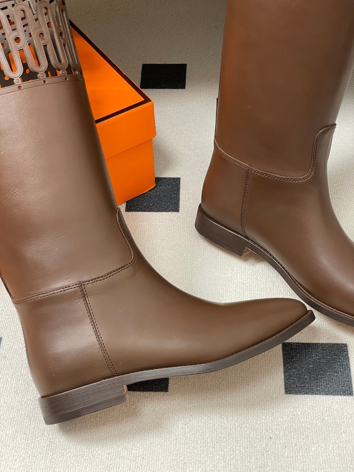 HM Jumping Boots Dark Brown Kelly Buckle Calfskin 423262